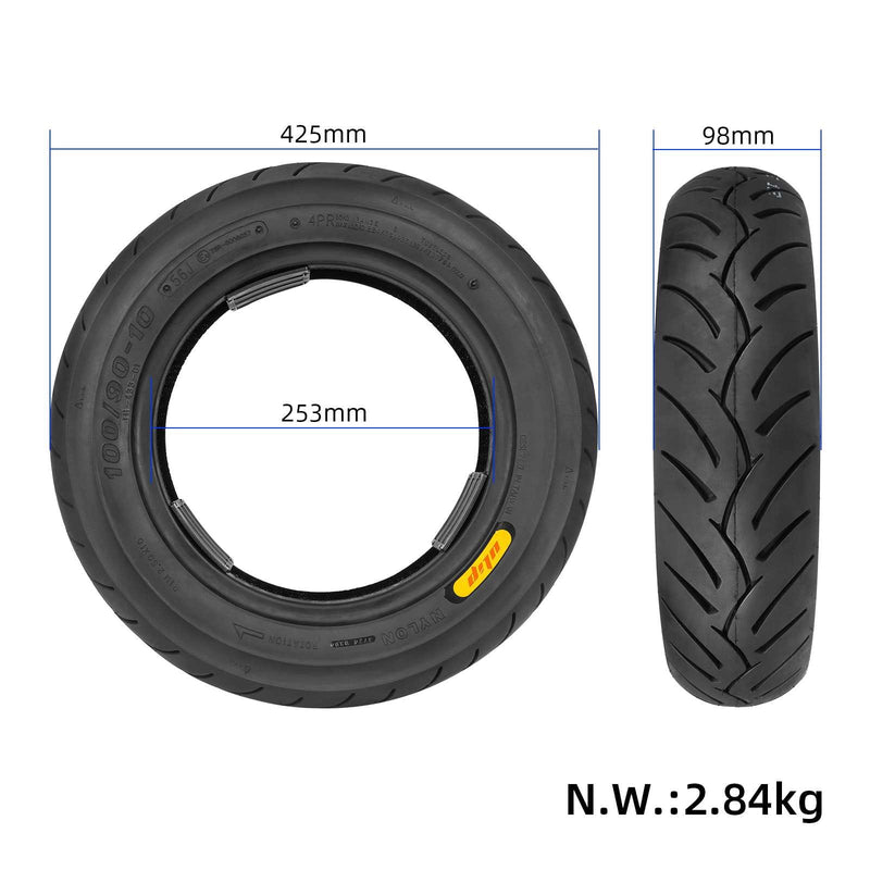 Chargez l'image dans la visionneuse de la galerie, 100/90-10 Tubeless Tire 10 Inch Vacuum Tyre for Motorcycle and Scooter | ULIP