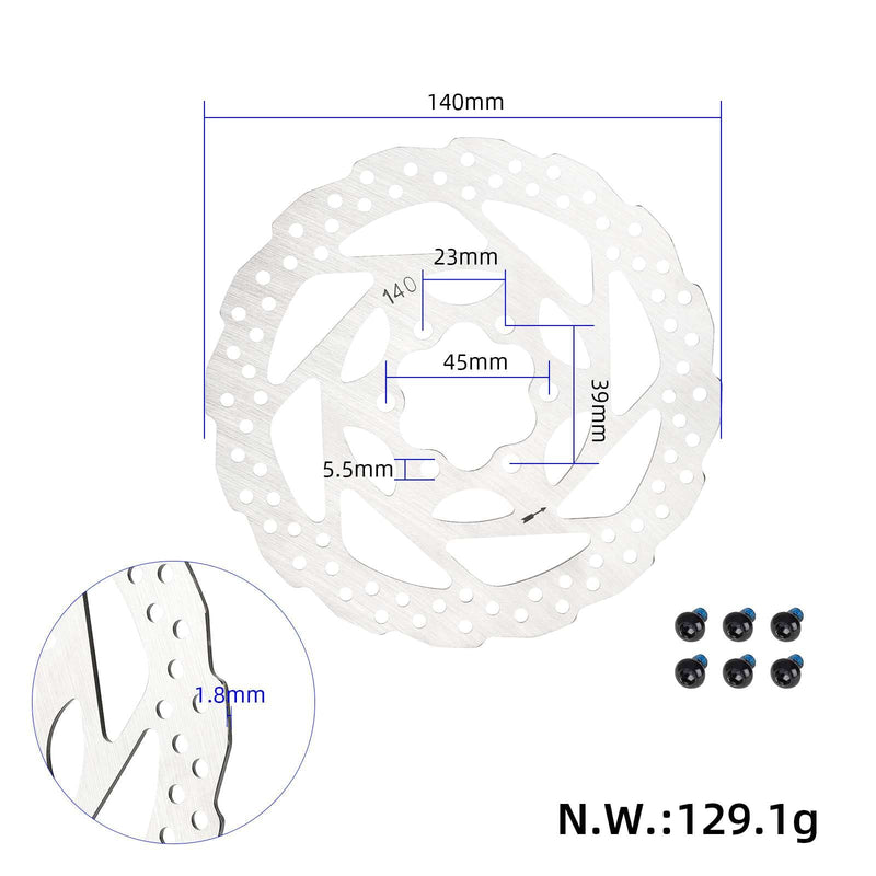 Cargue la imagen en el visor de la galería, 140mm 6-Hole Disc Brake Rotor for Kukirin G3, G2 Master, G3 Pro & T3 | ULIP