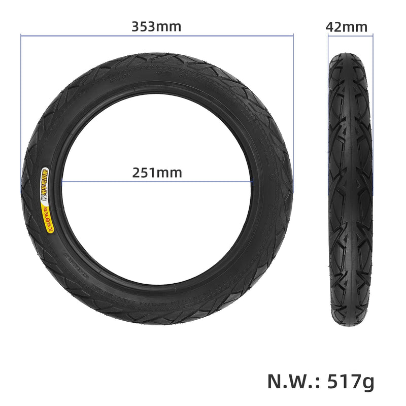 Cargue la imagen en el visor de la galería, 14 Inch 14x1.95 (52-254) Electric Bicycle Outer Tire Heavy Duty Tyre for E-bikes | ULIP