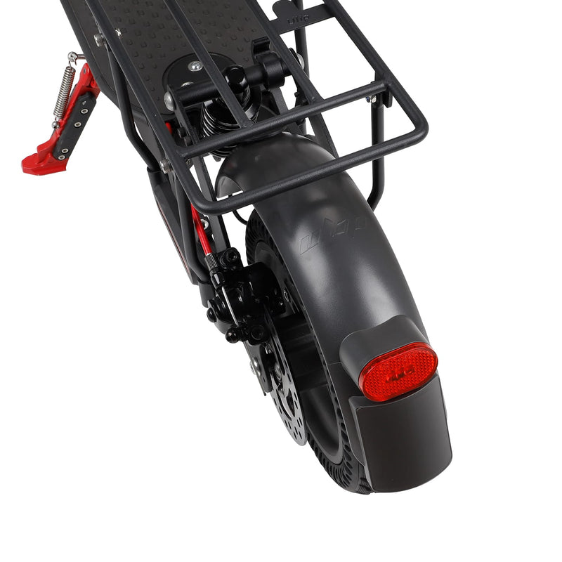 Загрузить изображение в просмотрщик галереи, Ulip rear shock absorber fender with taillight for Xiaomi Ninebot electric scooter, featuring suspension and mudguard components.