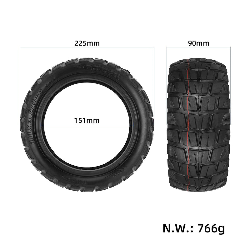 Загрузить изображение в просмотрщик галереи, 10*3.00-6 Off-roadTubeless Tire 10 inch Pneumatic Tire off-road Road Widened Type Vacuum Tire 10*3.00-6 10x3.00-6 Tubeless Tire for Kugoo M4 Pro Electric Scooter 10 Inch City-road Vacuum Tire 10x3 Inch Tyre
