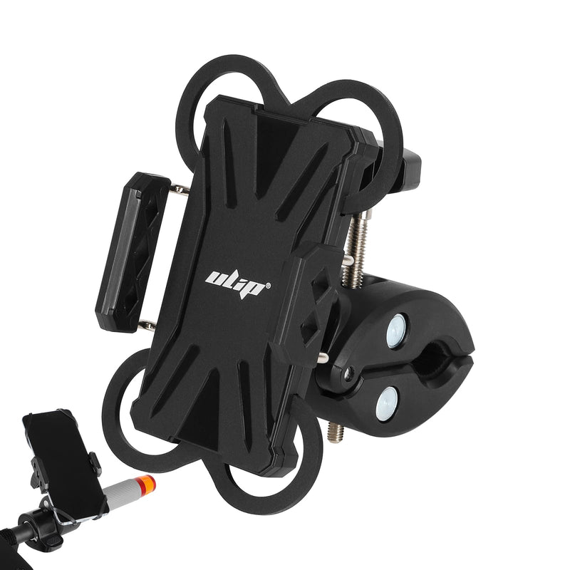 Cargue la imagen en el visor de la galería, Ulip bike phone mount with clamp arms, anti-shake design, 360° rotation, fits smartphones 4-7 inches, scooter and bike accessories