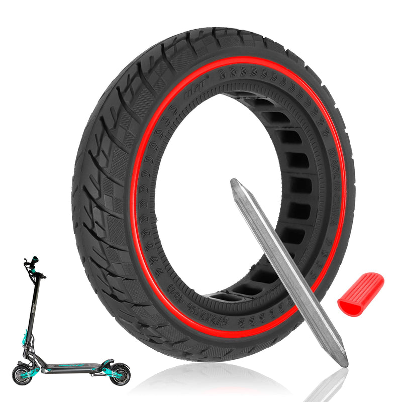 Cargue la imagen en el visor de la galería, Ulip 8.5x2 solid scooter tire for front and rear wheels, compatible with VSETT 9, ZERO 9, Inokim Light 2 scooters, durable and replacement.