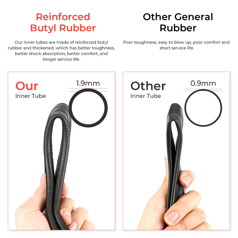 Load image into Gallery viewer, Ulip 2-pack 10x3 replacement inner tubes with 90-degree valves for 255x80 90/65-6.5 scooter tires, scooter parts