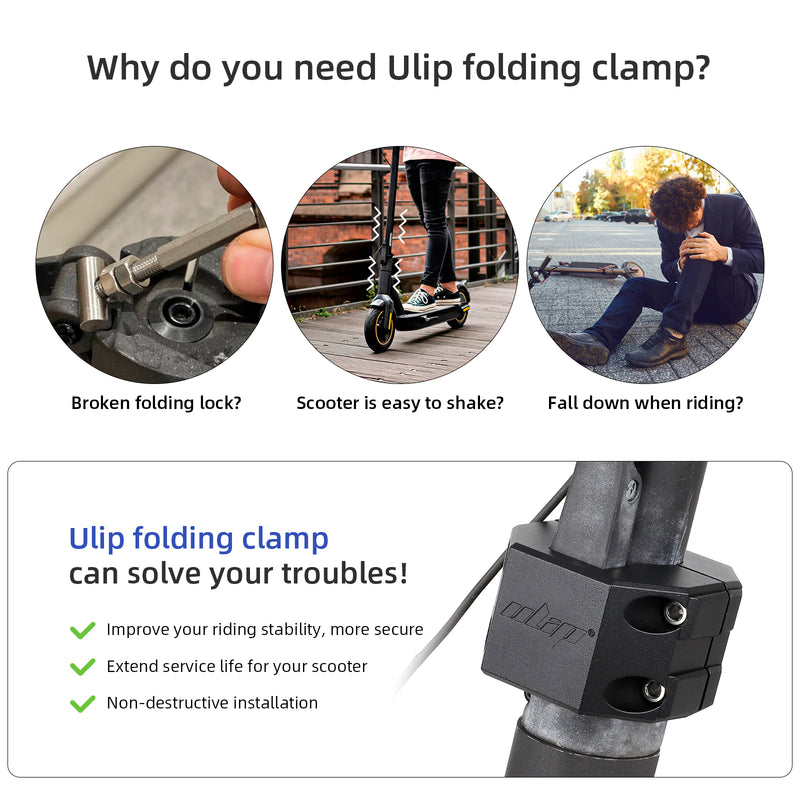갤러리 뷰어에 이미지 로드, ulip Electric Scooters Folding Clamp Aluminum Vertical Rod Rugged Lock Parts Tighten Clamp Accessories for Segway Ninebot Max G30 G30LP G30E G30D Scooter