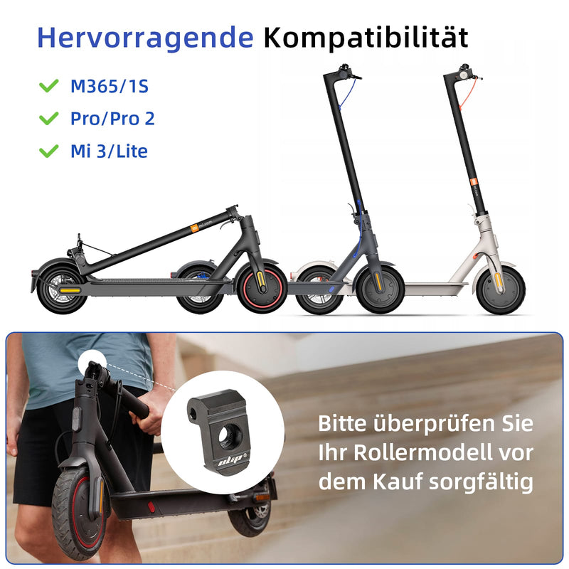 Cargue la imagen en el visor de la galería, Electric scooter compatibility guide for M365, Pro, and Mi 3 scooters with folding hook part.
