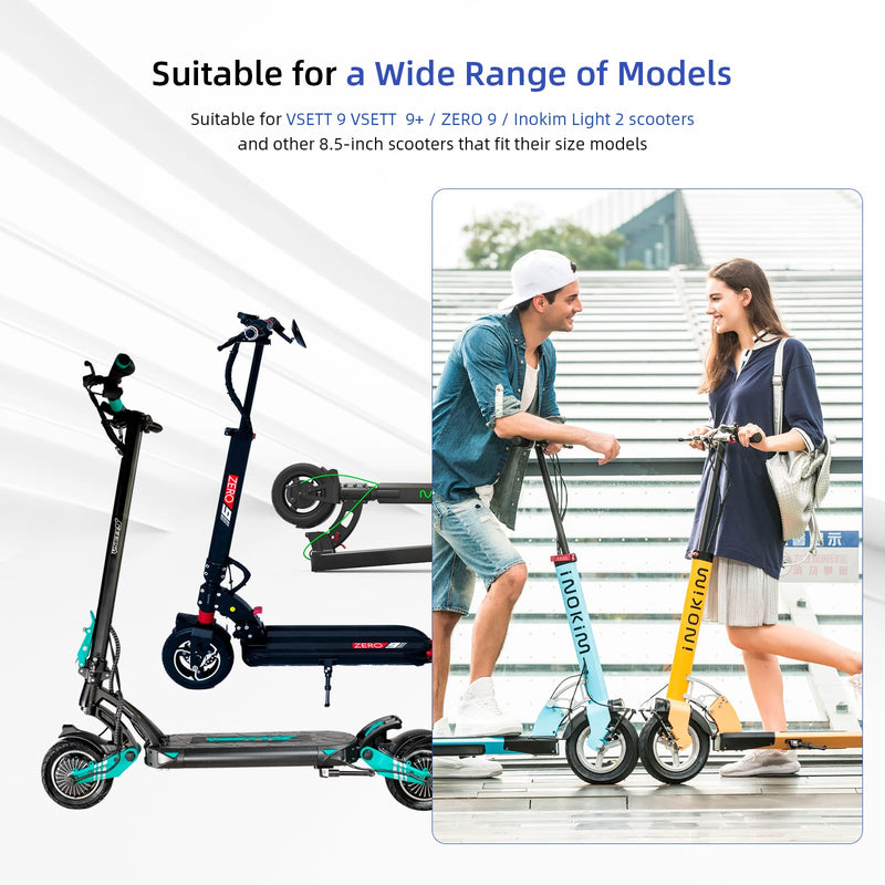 Cargue la imagen en el visor de la galería, Ulip 8.5x2 scooter solid tires for front and rear wheels, compatible with VSETT 9, ZERO 9, Inokim Light 2 electric scooters.