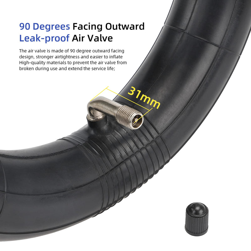Загрузить изображение в просмотрщик галереи, Ulip 2-pack 8.5-inch reinforced inner tubes for electric scooters, featuring 90-degree valve compatible with scooter wheels.