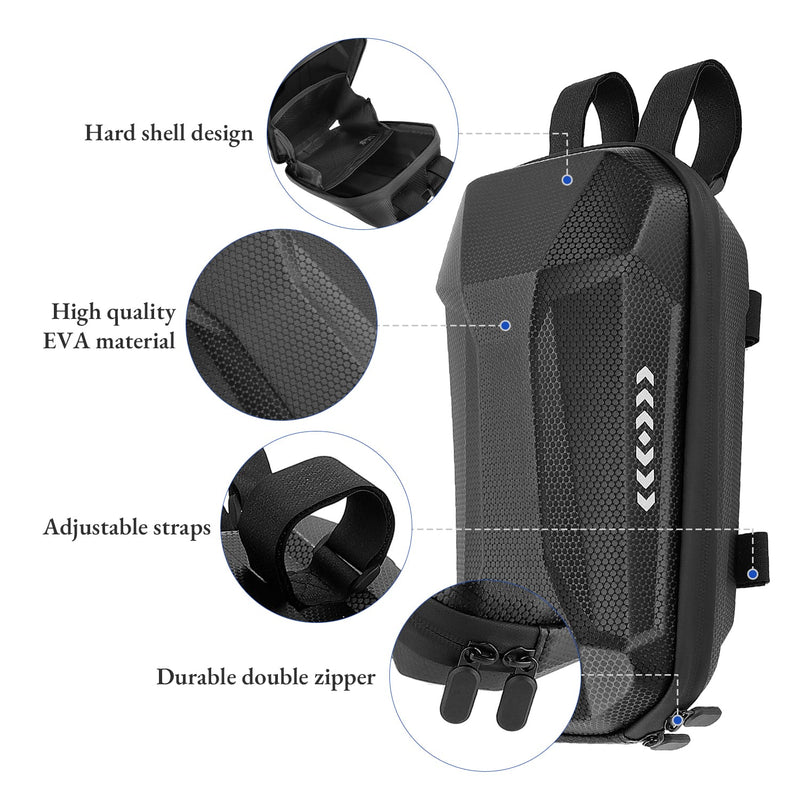 Load image into Gallery viewer, Ulip scooter handlebar bag with large capacity for carrying charger, repair tools, and cycling accessories on electric scooters or bicycles.