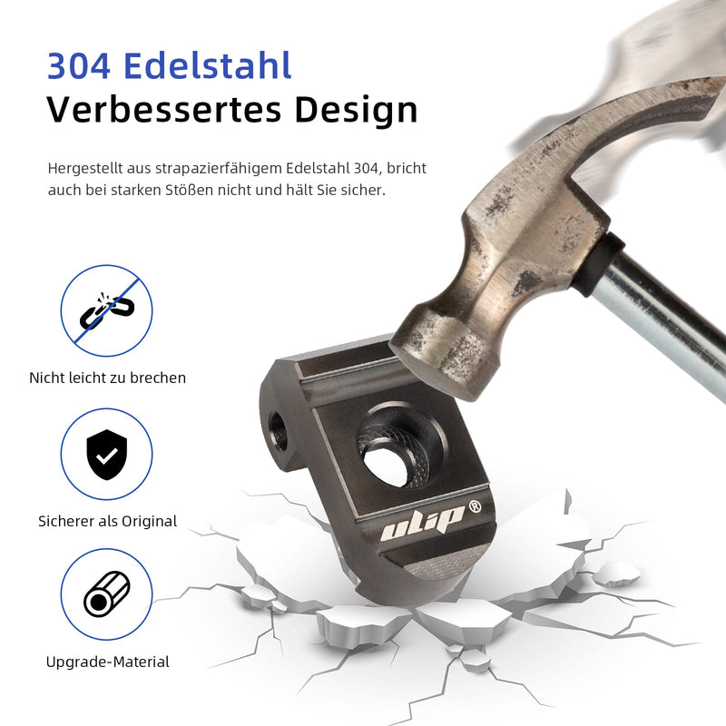 Cargue la imagen en el visor de la galería, Stainless steel bracket being hit by a hammer, showcasing durable 304 steel upgrade.