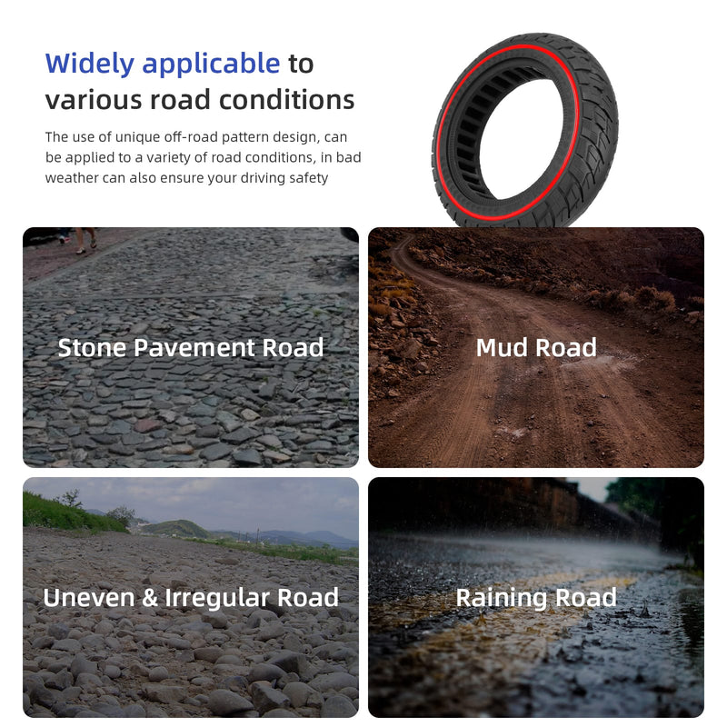 Load image into Gallery viewer, Ulip 60/70-7 solid 10-inch rubber scooter tire for Xiaomi 4 Pro, front and rear replacement wheel, scooter parts.