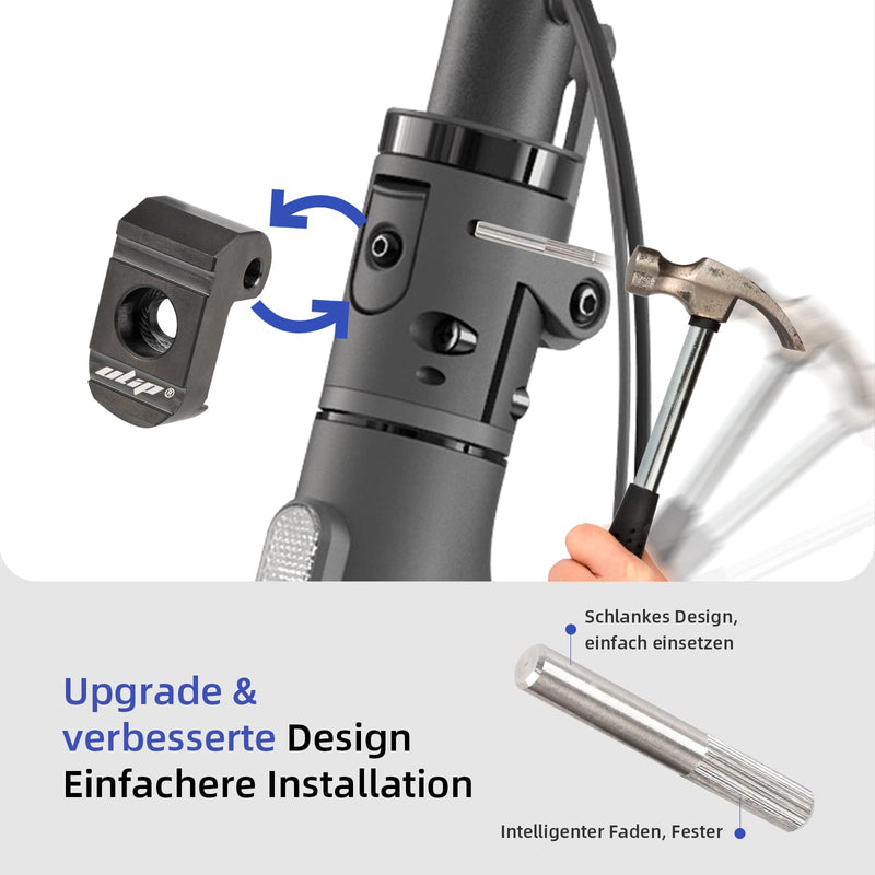 Cargue la imagen en el visor de la galería, Bicycle folding stem hinge upgrade kit with installation instructions and parts display