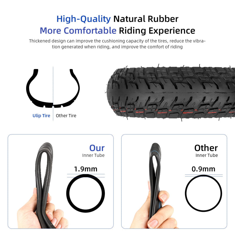 Load image into Gallery viewer, Ulip 9.5 x 2.5 off-road tubeless tire for Niu KQI3 electric scooter, showing tread pattern and sidewall details.