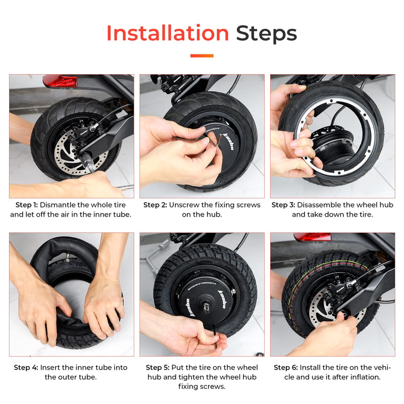Load image into Gallery viewer, Ulip 2-pack 10x3 replacement inner tubes with 90-degree valve for scooter tires 255x80 90/65-6.5 80/65-6, shown in image.