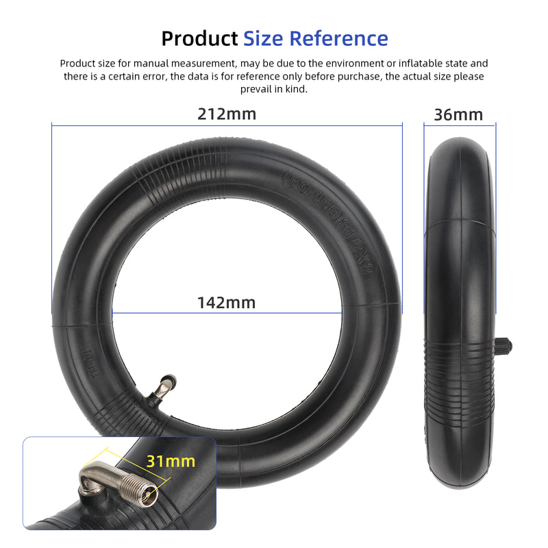 Load image into Gallery viewer, ulip (2 Pack) 8.5 inch Reinforced Inner Tube with 90 Degree Compatible for Electric Scooters