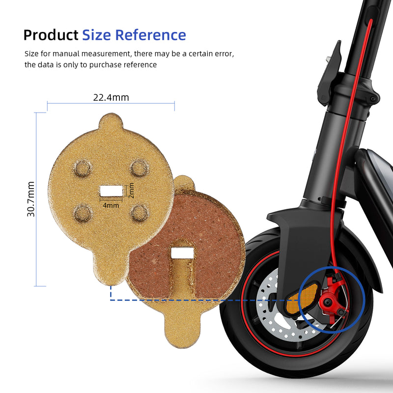 Load image into Gallery viewer, Ulip Scooter Brake Pads 2Pcs High Braking Force Disc Brake Pads Replacement Parts Scooter Accessories Compatible for NIU Electric Scooter KQi3 KQi3 Pro KQi2