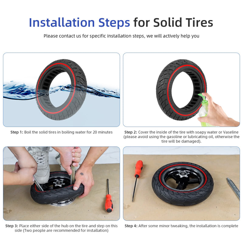 Load image into Gallery viewer, Ulip 60/70-7 solid 10-inch scooter tire for Xiaomi 4 Pro, rubber front and rear wheels replacement for scooters.