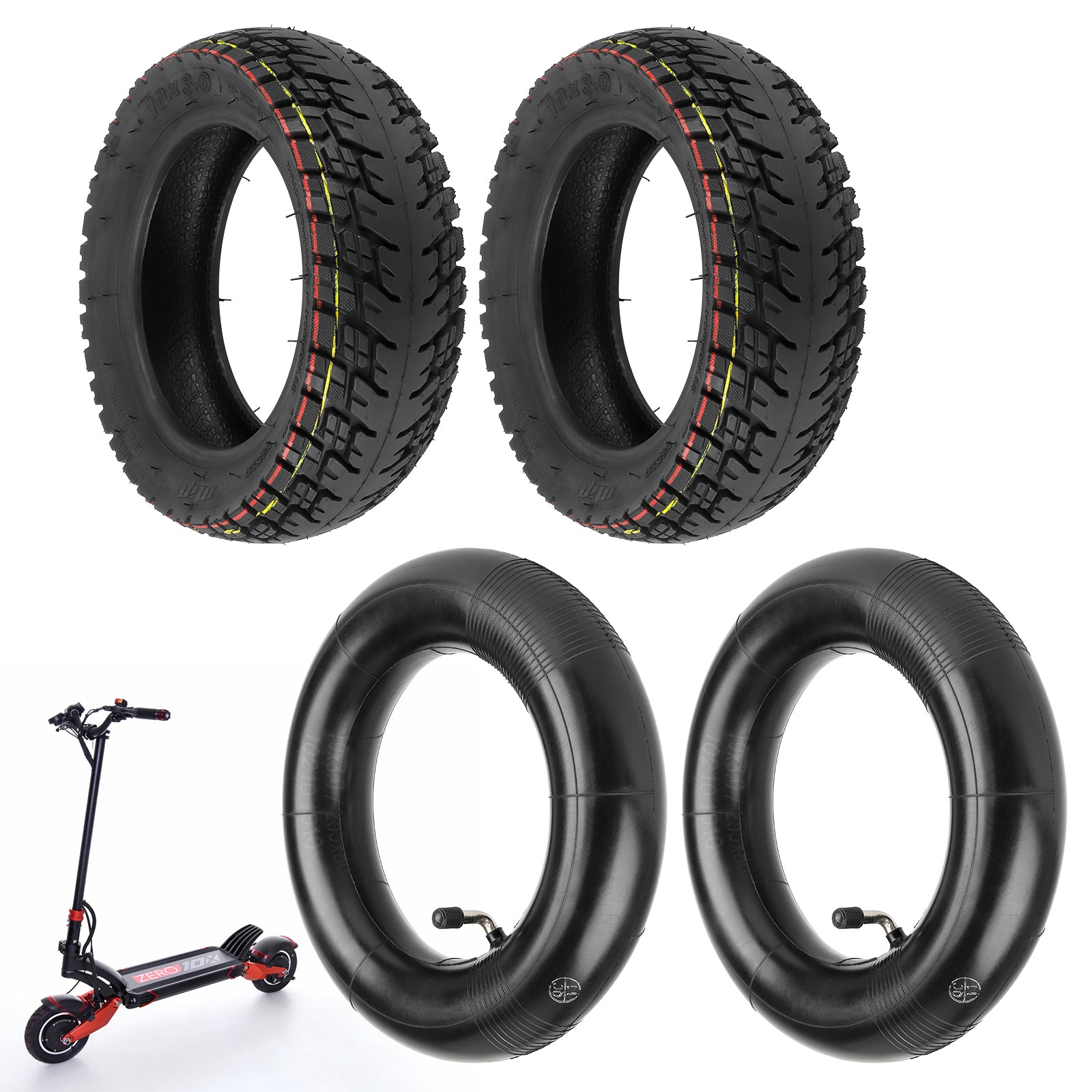 10x3 Inch Tuovt Widened Pneumatic Tire Inflatable Tyre For