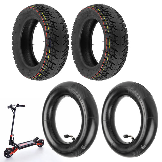 ulip (2er Pack) 10 x 3 Zoll Off-Road-Reifen mit Innenschlauch Luftreifen für Nanrobot Joyor Varla Eagle Apollo Ghost Zero 10x Kaabo WOLF WARRIOR MANTIS Scooter 80/65-6,255*80 Reifen