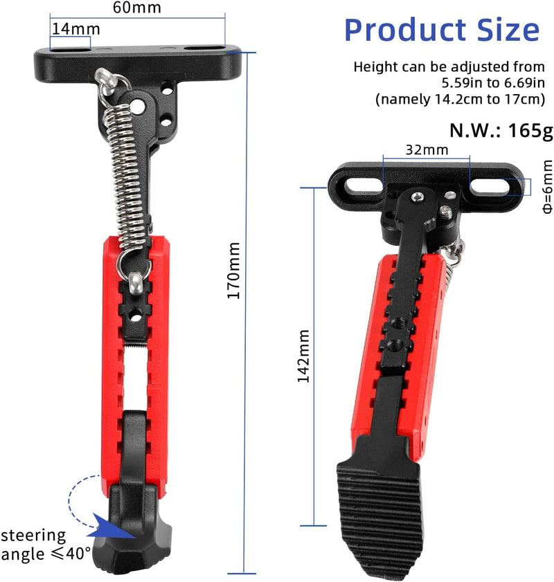 Load image into Gallery viewer, Ulip electric scooter kickstand support replacement accessory for Gotrax G4, Hiboy S2 Pro, Xiaomi M365, and more, adjustable parking stand.