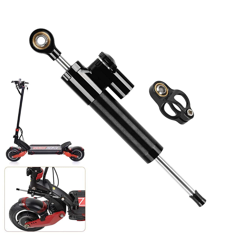 Load image into Gallery viewer, Ulip steering damper tube for Zero 10X electric scooter, black high-speed stabilizer to reduce riding wobbles and improve stability.