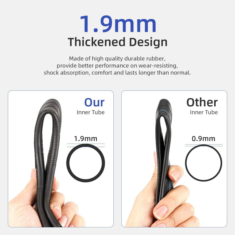 Load image into Gallery viewer, Ulip 2-pack 10-inch scooter tires with inner tubes for Ninebot Max G30 series, featuring pneumatic design and straight valves.