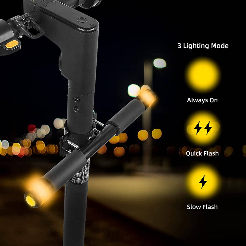 Load image into Gallery viewer, Ulip Kids scooter handle grip bar with rechargeable turn signal lights, non-slip, adjustable safety handrail for Segway Ninebot Max G30 ES