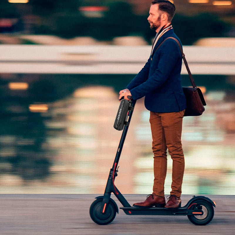 Load image into Gallery viewer, Ulip scooter handlebar bag with large capacity for carrying charger, tools, and cycling accessories on electric scooters and bikes.
