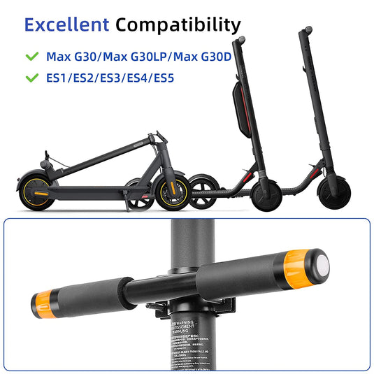 ulip Scooter-Kindergriff mit wiederaufladbaren Blinkern, rutschfest, verstellbar, kindersicherer Halter, Kinder-Handlauf, Scooter-Zubehör für Elektroroller der Segway Ninebot Max G30 ES-Serie