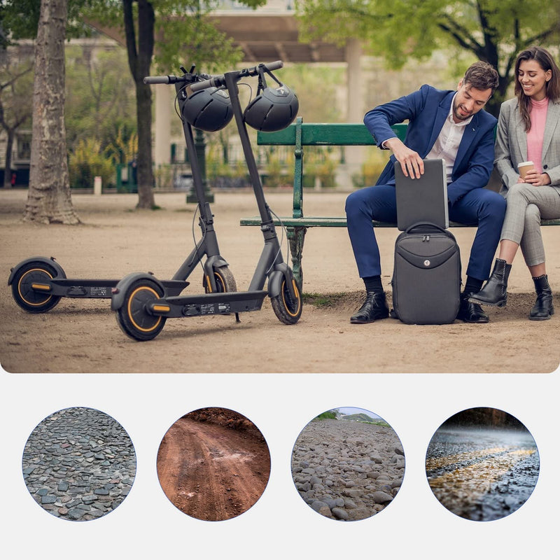 Load image into Gallery viewer, Ulip 2-pack 60/70-6.5 scooter tires with inner tubes for Ninebot Max G30, featuring pneumatic 10-inch tires with straight valves.