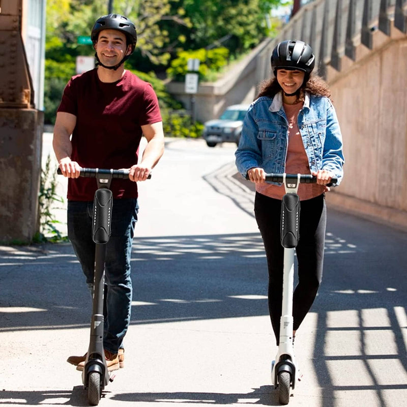 Load image into Gallery viewer, Ulip scooter handlebar bag holding charger, repair tools, and cycling gear on a self-balancing electric scooter or bicycle.