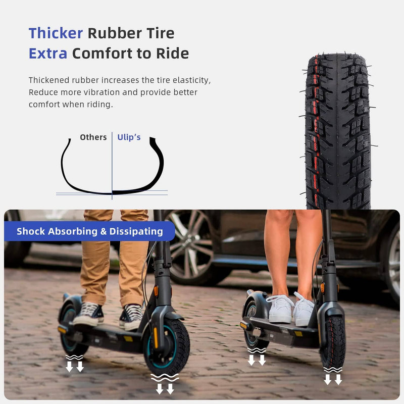 Load image into Gallery viewer, Ulip 2-pack 10-inch scooter tires with inner tubes, pneumatic 60/70-6.5 replacement tires for Ninebot Max G30 series scooters