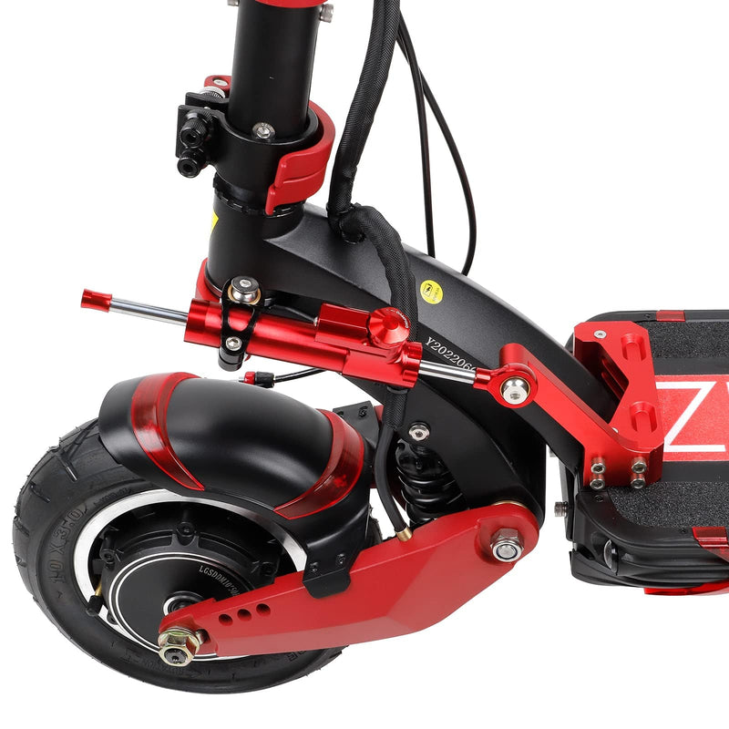 Load image into Gallery viewer, Ulip store red steering damper tube for Zero 10X electric scooter, high-speed stabilizer to reduce riding wobbles and improve stability.