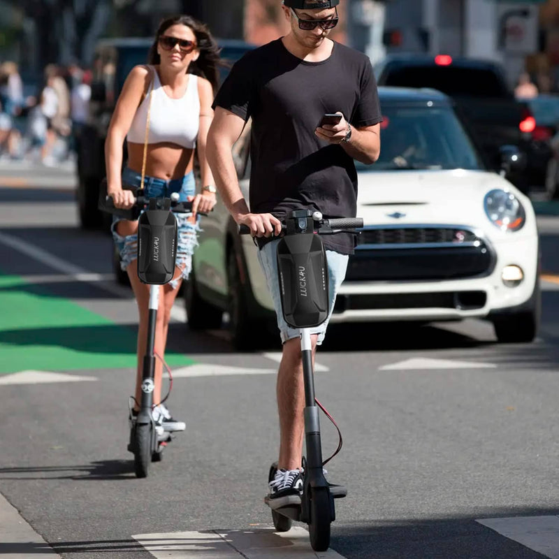 Load image into Gallery viewer, Ulip scooter handlebar bag for electric scooters and bicycles, large capacity carrying charger, repair tools, and cycling accessories.