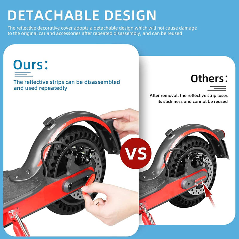 Load image into Gallery viewer, Ulip scooter reflective side cover set for Xiaomi M365, front and rear wheel decorative covers, 4-piece scooter accessories.