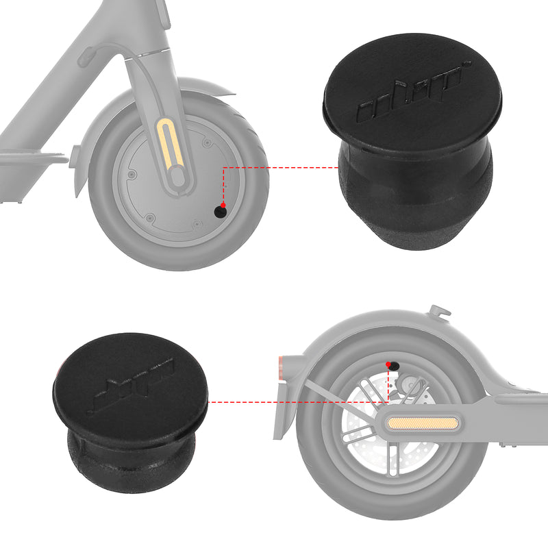 갤러리 뷰어에 이미지 로드, ulip 2 PCS Scooter Hubcap Rubber Plugs Solid tire wheel air hole plug Front and Rear Wheel Accessories for Xiaomi M365/1S/Pro/Pro2/MI3 scooter
