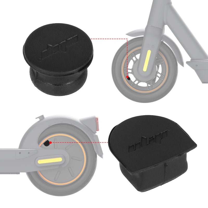 Load image into Gallery viewer, ulip 2 PCS Scooter Hubcap Rubber Plugs Solid tire wheel air hole plug Front and Rear Wheel Accessories for Segway Ninebot Max G30 G30D G30LP
