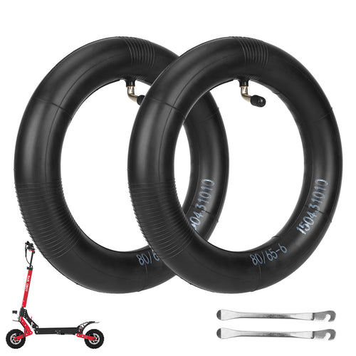 (2 Pack) 80/65-6 10x2.5 Inner Tube Replacement with 90 Degree for Kugoo M4 pro Speedual Zero 10X 255*80 Tires Scooter Thickened