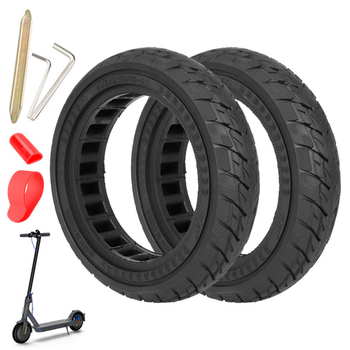 ulip (2-Pack) 8.5 x 2 Solid Scooter Tire 8.5 inch Rubber Tire 50/75-6.1 Front and Rear Wheels Replacement for Gotrax GXL V2 Hiboy S2 Pro Xiaomi M365 Pro Pro2 1S MI3 and 8.5 inch Scooters