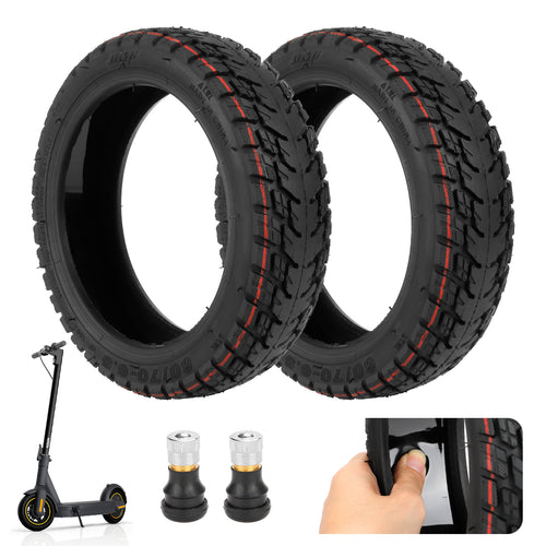 ulip (2er-Pack) 60/70-6,5 Offroad-Reifen mit integriertem Live-Kleber, reparierbar für Segway Ninebot Max G30 G30D G30LP G30E Scooter