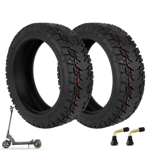 ulip (2 Stück) 10x2,50-6,5 Off-Road Tubeless Scooter Reifen mit Ventil Reifenersatz für Dualtron Mini / INMOTION L9 Scooter für 10 Zoll Elektroroller