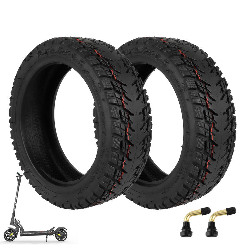 Chargez l&#39;image dans la visionneuse de la galerie, ulip (2 Pcs) 10x2.50-6.5 Off-Road tubeless scooter tire with valve Tire Replacement for Dualtron mini / INMOTION L9 scooter for 10 Inch Electric Scooter

