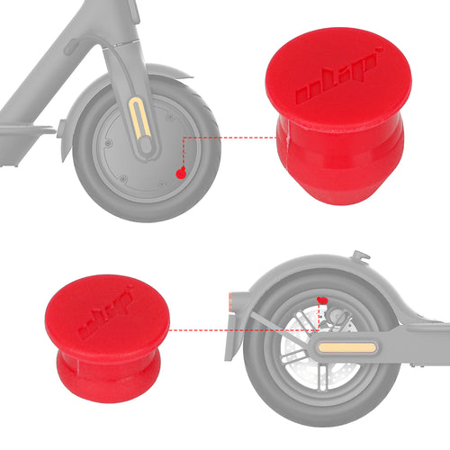 ulip 2 Stück Roller-Radkappen-Gummistopfen, Vollreifen-Rad-Luftlochstopfen, Vorder- und Hinterrad-Zubehör für Xiaomi M365/1S/Pro/Pro2/MI3 Roller