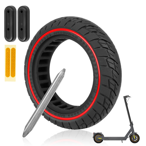 ulip 60/70-6.5 Scooter Solid Tire 10 Inch 10x2.5 Electric Scooter Wheels Replacement Tire Front or Rear Solid Tire for Segway Ninebot Max G30 G30D G30LP G30E