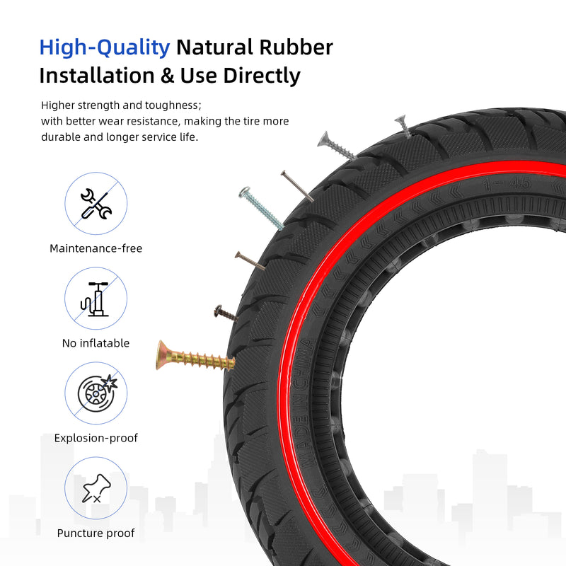 10x2.5 inch Solid tire for Ninebot Max G30
