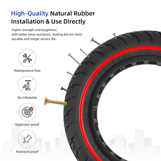 9.5x2.5-6.1 Solid Tire Shock-absorption Rubber Tire for NIU