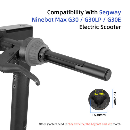 Ulip Scooter handlebar extender with silicone handle cover is suitable for Segway Ninebot Max G30 G30LP G30E F30 F20 F25 F40 scooter