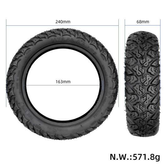 10x2.50-6.5 Off-Road Tubeless Tire 10 Inch Vacuum Tyre for Electric Scooters | ULIP