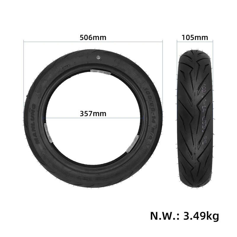 Laden Sie das Bild in Galerie -Viewer, 100/80-14 (14 Inch) Urban Road Tubeless Tire with CE Certification | ULIP
