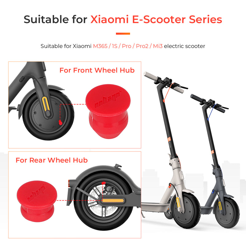 Load image into Gallery viewer, ulip 2 PCS Scooter Hubcap Rubber Plugs Solid tire wheel air hole plug Front and Rear Wheel Accessories for Xiaomi M365/1S/Pro/Pro2/MI3 scooter
